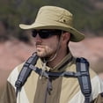 thumbnail image 2 of Men's Outdoor Sun Hat Breathable Fisherman's Hat, Wenini Nylon UPF 50+ Lightweight Shade Cap, Foldable Travel Hat for Hiking Fishing Beach Camping Gardening, Beige, 2 of 7
