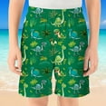 thumbnail image 2 of Utlike Boys Dinosaur Print Shorts Comfortable Casual Playwear Soft Elastic Waistband Shorts For Daily Wear Basic Boys Shorts Size 7 Years-8 Years, 2 of 4