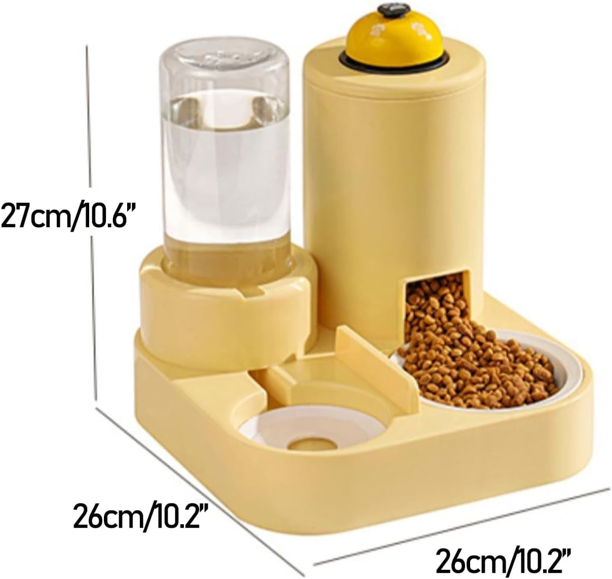 Cat Feeder Automatic, Pet Feeder and Water Dispenser Set, Automatic Pet Feeder for Cats for Small Medium Kitten Puppy Pets