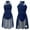 Navy_Blue, variant on Aislor Womens Halter Neck Chiffon Leotard Dress Dancewear Lyrical Dance Costume