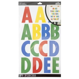 318 Pieces 24 Sheets Large Letter Stickers Big Font Alphabet Letter Number Stickers 2 inch ABC Vinyl Self-Adhesive Sticker Letters Number Kit