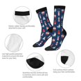 thumbnail image 3 of Yiaed Cartoon Lighthouse Print Great elasticity Crew Socks Sports socks for Men and Women, 3 of 5