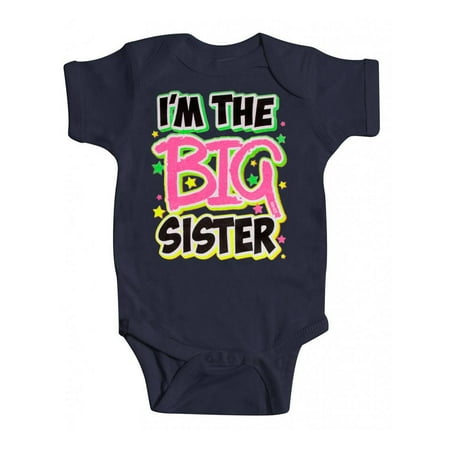 

Baby I m the Big Sister Bodysuit - Navy - 6M