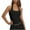 Black, variant on ABATAB Tank Tops for Woman Halter Square Neck Backless Crop Tunics Sleeveless Tank Top Open Back Slim Fit T Shirt