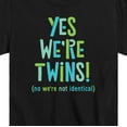 thumbnail image 3 of Instant Message - Yes We're Twins - Toddler And Youth Short Sleeve Graphic T-Shirt, 3 of 6