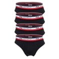 thumbnail image 1 of FILA Calzoncillos para hombre, paquete de 4 - Calzoncillos, cintura con logotipo, Algodón Stretch, color sólido Negro XL (X-Large), 1 of 6