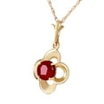 thumbnail image 2 of Galaxy Gold 14K Solid Yellow Gold 20" Necklace with 0.65 Carat Natural Ruby, 14"-24" Sizes, July Birthstone, Symbol of Passion, 2 of 2