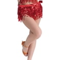 thumbnail image 6 of Efsteb Womens Skirt Sequined Tassel Skirt Female Belly Dance Dress Bandage Waist Skirt Fashion Comfy Summer Solid Color Casual Skirts (Red,Free Size), 6 of 7