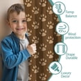 thumbnail image 3 of Blackout Kids Curtains,Paw Prints Childrens Insulated Curtains Set Of 2,Bedroom Essentials,Toddler Room Decor 52x84in(132x213cm), 3 of 4