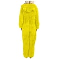 thumbnail image 3 of Combinaison à Capuche Manches Longues d'Hiver Confortable pour Femmes Pyjama Tenue de Détente Douce Fermeture Éclair devant, 3 of 8
