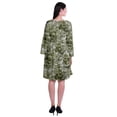 thumbnail image 4 of Moomaya Designer Printed Short Flared Dress Full Sleeve Velvet Tunic Dresses For Women, 4 of 7