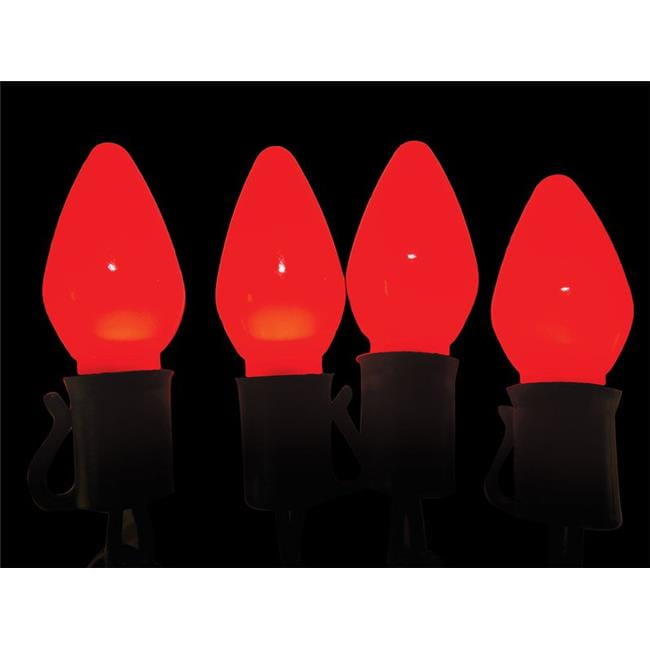 Celebrations 9739590 24.5 ft. C7 LED Ceramic Look Christmas Light Set