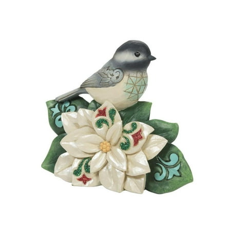 Enesco Jim Shore Heartwood Creek Wonderland Chickadee Figurine, 4.92 Inch, Multicolor