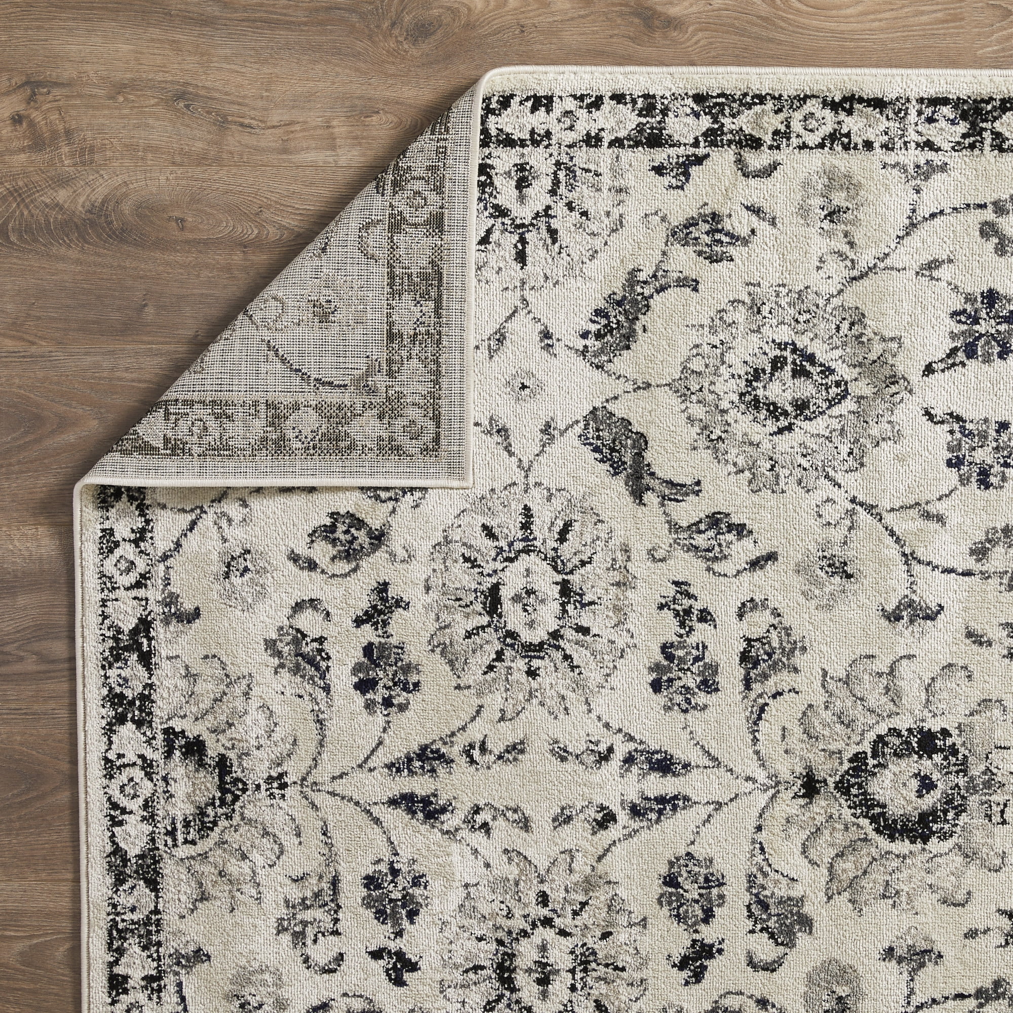 Loomaknoti Celena Ashbil 2' x 3' Floral Indoor Runner Rug , Cream/Blue