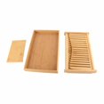 thumbnail image 1 of Guide de coupe de pain pliable en bambou, guide de coupe de pain grillé, machine à trancher, cuisine, bricolage, outils de pâtisserie, 1 of 4