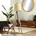 thumbnail image 3 of DecMode Brown Wood Industrial Floor Lamp 61", 3 of 9