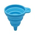 thumbnail image 1 of HALJEN Food Grade Silicone Foldable Funnel Mini Portable Kitchen Oil Leak Retractable High Temperature Resistance(Blue), 1 of 3