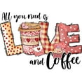 thumbnail image 3 of CafePress - All You Need Is Love And Coffee Pajamas - Women's Short Sleeve Print T-Shirt and Pants Light Cotton Pajama Set, 3 of 7