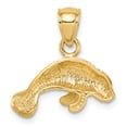 thumbnail image 4 of 14k Yellow Gold Manatee Pendant Charm, 4 of 4