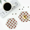 thumbnail image 4 of Kdxio Strawberry Funny Coasters,4 Pcs Leather Coasters,Housewarming Gifts,Protect Furniture from Water Marks Scratch and Damage, 4 of 8