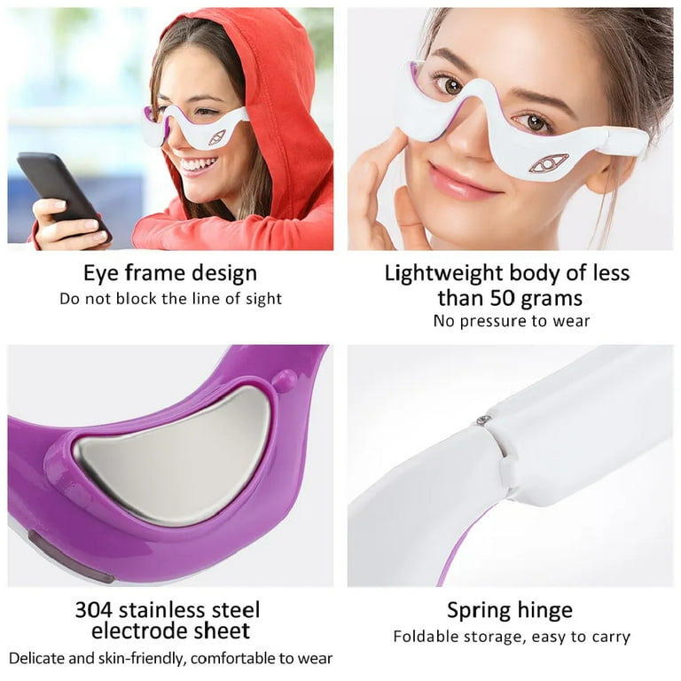 EMS Micro Current Pulse Eye Massager,Smart Vibration Infrared Heating Therapy Eye Beauty Device Relieves Eye Fatigue Fades Dark Circle Anti EMS Micro Current Pulse Eye Massager,Smart Vibration Infrared Heating Therapy Eye Beauty Device Relieves Eye Fatigue Fades Dark Circle Anti