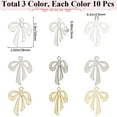 thumbnail image 2 of 1 Box 30Pcs 3 Colors Bowknot Charms Pendant Charm Alloy Vintage Platinum Gold Tie Knot Pendants Charms for Jewelry Making Charms Bracelet Necklace Keychain Supplies DIY Craft Decorations, 2 of 6