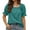 27-Green, variant on SELONE Peplum Tops for Women Ruffle Short Sleeve Tops Blouses Regular Fit T Shirts Pullover Tees Tops Solid T-Shirts Square Neck Tops Casual Blouses Easy Care Soft Breathable Pullover Tops Gray L
