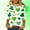 Shirts-791Green, variant on Womens Tops Trendy Green Buffalo Plaid Clover Crew Neck 3/4 Sleeve St Patricks Day Shirt Checkered Shamrock Print Holiday Blouse