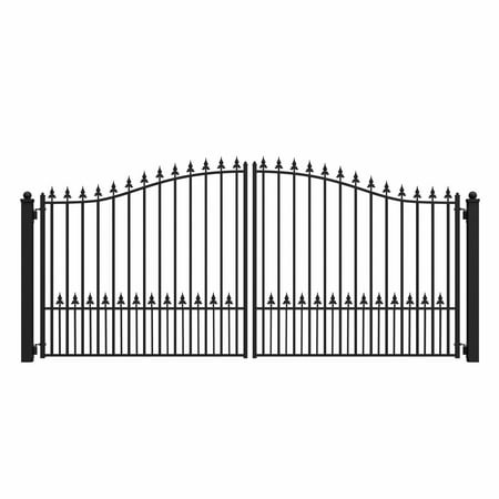 ALEKO DG14MUND Steel Dual Swing Driveway Gate - MUNICH Style - 14 x 6 Feet