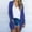 *Blue 02, variant on Women's Jacquard Knit 3/4 Sleeve Cardigan ,Solid Color Casual Open Front Top Khaki 05,Womens Plus S