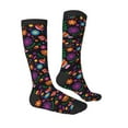 thumbnail image 3 of Balery Colorful Floral2 Fun Novelty Socks Men'S Women'S Crew Socks Funny Crazy Novelty Socks Quirky And Cool Socks, 3 of 9