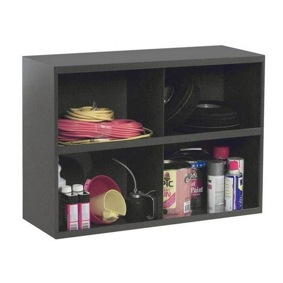 Durham 329-95 23.88 x 33.75 x 12 in. Prime Cold Rolled Steel 4 Opening Bin with Slope Self Design, Gray