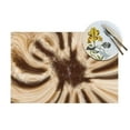 thumbnail image 4 of YFYANG Washable Heat-Resistant Placemats, 70% PVC/30% Polyester, Brown Texture Kitchen Table Mat, 12" x 18" 6 Pcs, 4 of 6