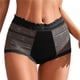 thumbnail image 1 of Gibobby Ropa interior bikini elástica para mujer Ropa interior sexy con borde de encaje para mujer Love Mesh High Waist Luxury Ice Silk Triángulos para mujer(Negro， L), 1 of 5
