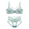 thumbnail image 4 of Women's Thin Bra Set With Large And Small Push Up Lace Kitchen Window Curtains Set, 4 of 4