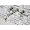 thumbnail image 4 of Kingston Brass KS8026CKL Kaiser Two-Handle 3-Hole Wall Mount Roman Tub Faucet in Polished Nickel, 4 of 7