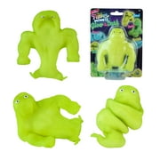 ORB Mega GLOW IN THE DARK Funkee Monkee 3 Pack - Stretchy, Squishy, Funny, Colorful Glowing Monkeys - Perfect to Squeeze for Stress Relief - Fun Collectible Sensory and Fidget Toys for Kids and Adult