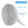 thumbnail image 3 of Uxcell 6 Yard Snap Button Tape for Sewing Cotton Snap Button Trim Fastener Buckles Tape for Clothes DIY, Grey, 3 of 7