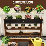 Kotek Kids Fir Wood Mud Kitchen Table with 4 Pots