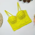 thumbnail image 5 of Workout Bras for Women Seamless Bra Feature V-Neck No Underwire Bra Style W-1207 Yellow S, 5 of 6