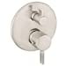 thumbnail image 3 of hansgrohe Ecostat Modern Premium Volume and Auto Temperature Control 2-Handle 7-inch Wide Thermostatic Shower Trim for Rough-in Valve with Diverter in Brushed Nickel, 04231820,Small, 3 of 4