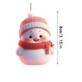 thumbnail image 2 of 2D Flat Acrylic Car Rearview Mirror Decoration for Christmas Valentines Day, Cute Snowman Backpack Pendant, 2 of 7