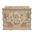thumbnail image 3 of Hollow Wedding Box, Exquisite Texture DIY Wooden Box Easy Assembly Good Decoration With Lock And Keys For Party For Donation JM01192 Large, 3 of 8