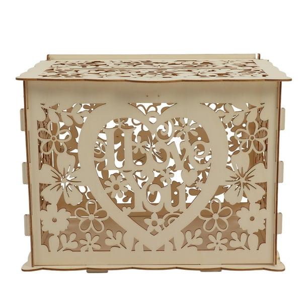 Hollow Wedding Box DIY Wooden Box Good Decoration For Party For