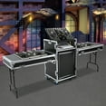 thumbnail image 6 of PA DJ Rack with Table, 14U Capacity, Sturdy 2-Tier Design, Ergonomic Spring Handle, 4 Wheels, and 661.39lbs Load Capacity for Equipment Storage, 6 of 7
