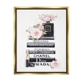 thumbnail image 5 of Stupell Industries Pink Roses and Toiletries Fashion Glam Bookstack Metallic Gold Framed Floating Canvas Wall Art, 16x20, by Ros Ruseva, 5 of 5
