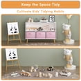 thumbnail image 3 of Miniyam Kids Bookcase with Storage Bins, 3 Fabric Drawers, Wooden Toy Organizer for Kids Room, Pink, 3 of 7