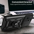 thumbnail image 5 of for Xiaomi 13T Case with Slide Camera Cover for Men, Military Grade Drop Phone Cover Case with Rotate Ring Kickstand for Xiaomi 13T / Xiaomi 13T Pro SJ Black, 5 of 8