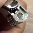 thumbnail image 4 of 3 Pcs Jet Blue Flame Metal Cigar Cigarette Lighter Windproof Refillable Butane Gas Fuel Viewable with Electric Wire Ignition Protection - Aomai Red, 4 of 6
