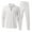 White, variant on Men's Sports Sets Workout Outfits Set Casual Two Piece Tracksuit Solid Turndown Suit Fashion Zip Long Sleeve Trousers White